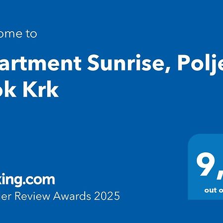 Apartment Sunrise, Polje - Otok Krk Εξωτερικό φωτογραφία